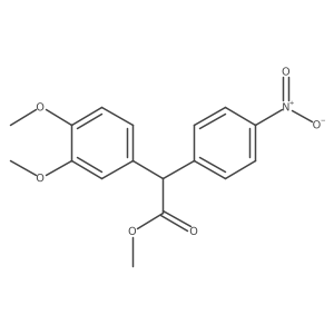 Methyl 2-(4-nitrophenyl)-2-(3,4-dimethoxyphenyl)acetate Structure