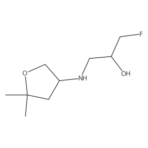 1-[(5,5-Dimethyloxolan-3-yl)amino]-3-fluoropropan-2-ol Structure