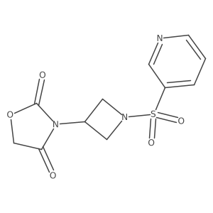 3-(1-(Pyridin-3-ylsulfonyl)azetidin-3-yl)oxazolidine-2,4-dione结构式