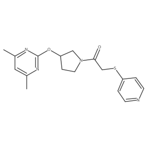 1-(3-((4,6-Dimethylpyrimidin-2-yl)oxy)pyrrolidin-1-yl)-2-(pyridin-4-ylthio)ethanone结构式