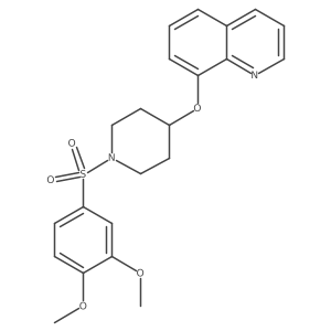 8-((1-((3,4-Dimethoxyphenyl)sulfonyl)piperidin-4-yl)oxy)quinoline Structure