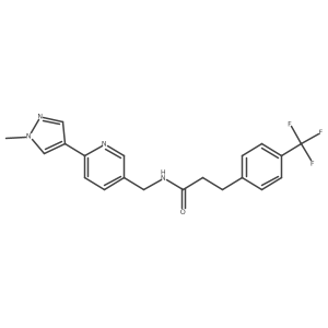 N-((6-(1-methyl-1H-pyrazol-4-yl)pyridin-3-yl)methyl)-3-(4-(trifluoromethyl)phenyl)propanamide Structure