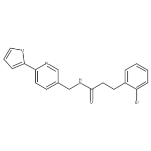 3-(2-bromophenyl)-N-((6-(furan-2-yl)pyridin-3-yl)methyl)propanamide Structure