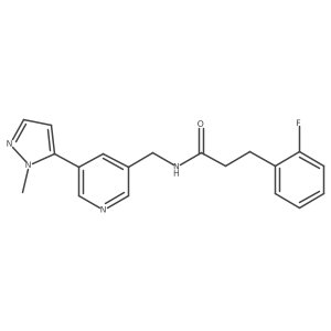 3-(2-fluorophenyl)-N-((5-(1-methyl-1H-pyrazol-5-yl)pyridin-3-yl)methyl)propanamide Structure
