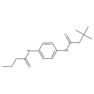 N-(4-t-Butoxycarbonylamino-phenyl)-2-methoxy-acetamide结构式