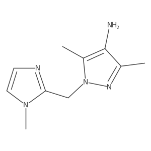 3,5-dimethyl-1-[(1-methyl-1H-imidazol-2-yl)methyl]-1H-pyrazol-4-amine Structure