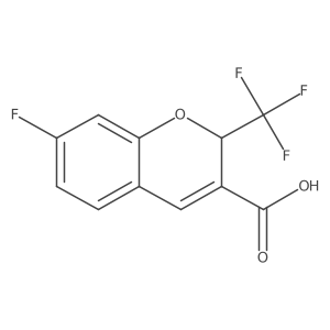 7-Fluoro-2-(trifluoromethyl)-2H-chromene-3-carboxylic acid结构式