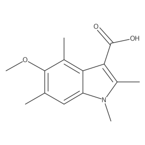 5-Methoxy-1,2,4,6-tetramethyl-1H-indole-3-carboxylic acid Structure