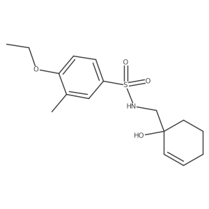 4-ethoxy-N-[(1-hydroxycyclohex-2-en-1-yl)methyl]-3-methylbenzene-1-sulfonamide Structure