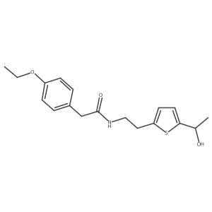 2-(4-ethoxyphenyl)-N-{2-[5-(1-hydroxyethyl)thiophen-2-yl]ethyl}acetamide结构式