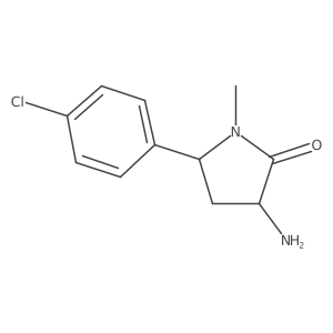 3-Amino-5-(4-chlorophenyl)-1-methylpyrrolidin-2-one结构式