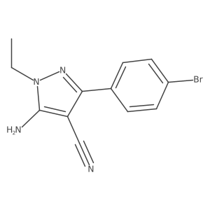 5-Amino-3-(4-bromophenyl)-1-ethyl-1H-pyrazole-4-carbonitrile Structure