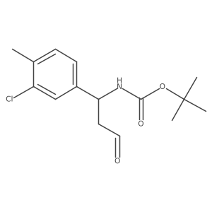 tert-butyl N-[(1R)-1-(3-chloro-4-methylphenyl)-3-oxopropyl]carbamate Structure