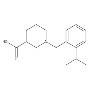 1-{[2-(Propan-2-yl)phenyl]methyl}piperidine-3-carboxylic acid Structure