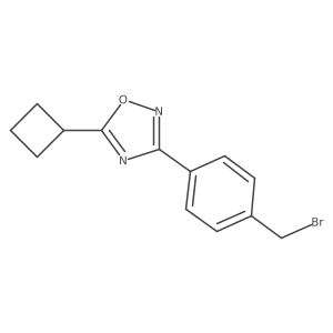 3-[4-(Bromomethyl)phenyl]-5-cyclobutyl-1,2,4-oxadiazole Structure