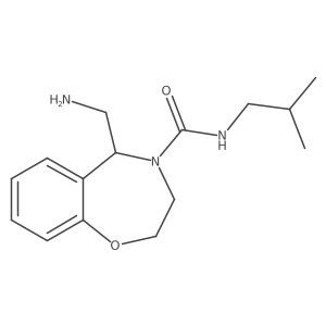 5-(aminomethyl)-N-(2-methylpropyl)-2,3,4,5-tetrahydro-1,4-benzoxazepine-4-carboxamide Structure