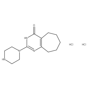 2-(Piperazin-1-yl)-3,5,6,7,8,9-hexahydro-4H-cyclohepta[d]pyrimidin-4-one dihydrochloride Structure