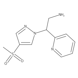 2-(4-methanesulfonyl-1H-pyrazol-1-yl)-2-(pyridin-2-yl)ethan-1-amine Structure