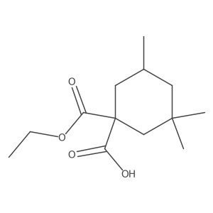 1-(Ethoxycarbonyl)-3,3,5-trimethylcyclohexane-1-carboxylic acid Structure