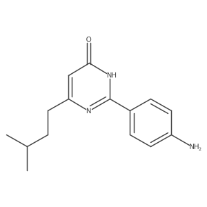2-(4-Aminophenyl)-6-(3-methylbutyl)-3,4-dihydropyrimidin-4-one Structure