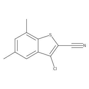 3-Chloro-5,7-dimethyl-1-benzothiophene-2-carbonitrile Structure
