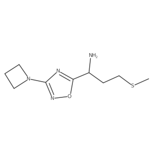 (1R)-1-[3-(azetidin-1-yl)-1,2,4-oxadiazol-5-yl]-3-(methylsulfanyl)propan-1-amine结构式