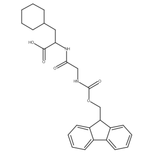 (2R)-3-cyclohexyl-2-[2-({[(9H-fluoren-9-yl)methoxy]carbonyl}amino)acetamido]propanoic acid结构式
