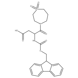 4-(1,1-dioxo-1lambda6,4-thiazepan-4-yl)-3-({[(9H-fluoren-9-yl)methoxy]carbonyl}amino)-4-oxobutanoic acid Structure