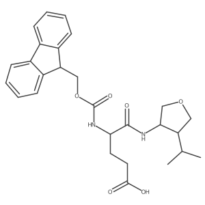4-({[(9H-fluoren-9-yl)methoxy]carbonyl}amino)-4-{[4-(propan-2-yl)oxolan-3-yl]carbamoyl}butanoic acid结构式