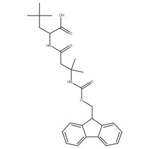 2-[3-({[(9H-fluoren-9-yl)methoxy]carbonyl}amino)-3-methylbutanamido]-4,4-dimethylpentanoic acid结构式