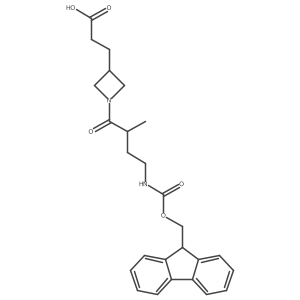 3-{1-[4-({[(9H-fluoren-9-yl)methoxy]carbonyl}amino)-2-methylbutanoyl]azetidin-3-yl}propanoic acid Structure