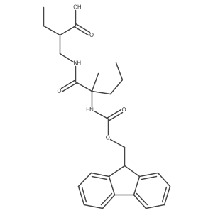 2-{[2-({[(9H-fluoren-9-yl)methoxy]carbonyl}amino)-2-methylpentanamido]methyl}butanoic acid结构式