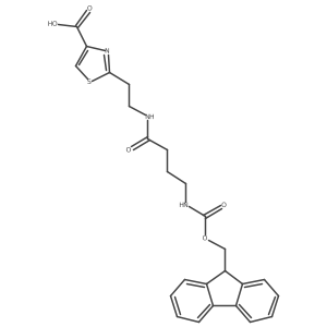 2-{2-[4-({[(9H-fluoren-9-yl)methoxy]carbonyl}amino)butanamido]ethyl}-1,3-thiazole-4-carboxylic acid结构式