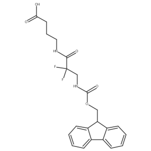 4-[3-({[(9H-fluoren-9-yl)methoxy]carbonyl}amino)-2,2-difluoropropanamido]butanoic acid结构式