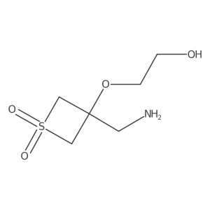 3-(Aminomethyl)-3-(2-hydroxyethoxy)-1lambda6-thietane-1,1-dione Structure