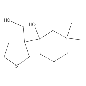1-[3-(Hydroxymethyl)thiolan-3-yl]-3,3-dimethylcyclohexan-1-ol结构式