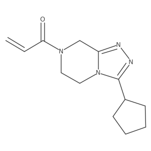 1-(3-Cyclopentyl-5,6-dihydro-[1,2,4]triazolo[4,3-a]pyrazin-7(8H)-yl)prop-2-en-1-one结构式