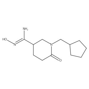 1-(Cyclopentylmethyl)-N'-hydroxy-6-oxopiperidine-3-carboximidamide结构式