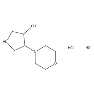 4-(Morpholin-4-YL)pyrrolidin-3-OL dihydrochloride结构式