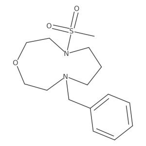 4-Benzyl-8-methylsulfonyl-1,4,8-oxadiazecane结构式