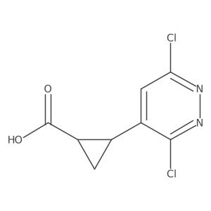 rac-(1R,2R)-2-(3,6-dichloropyridazin-4-yl)cyclopropane-1-carboxylic acid Structure