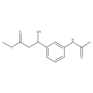 methyl (3R)-3-(3-acetamidophenyl)-3-hydroxypropanoate结构式