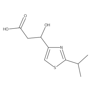 (3R)-3-hydroxy-3-[2-(propan-2-yl)-1,3-thiazol-4-yl]propanoic acid Structure
