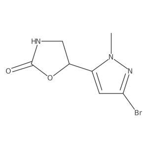 5-(3-bromo-1-methyl-1H-pyrazol-5-yl)-1,3-oxazolidin-2-one结构式