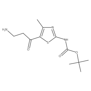 tert-butyl N-[5-(3-aminopropanoyl)-4-methyl-1,3-thiazol-2-yl]carbamate结构式