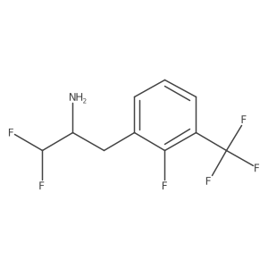 1,1-Difluoro-3-[2-fluoro-3-(trifluoromethyl)phenyl]propan-2-amine结构式