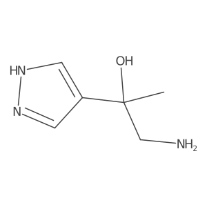 1-amino-2-(1H-pyrazol-4-yl)propan-2-ol结构式