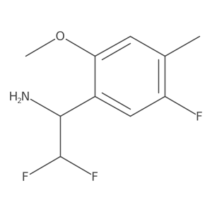 2,2-Difluoro-1-(5-fluoro-2-methoxy-4-methylphenyl)ethan-1-amine Structure