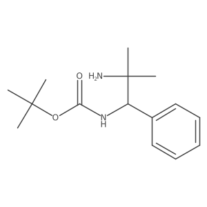 tert-butyl N-(2-amino-2-methyl-1-phenylpropyl)carbamate结构式