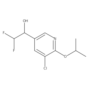 1-[5-Chloro-6-(propan-2-yloxy)pyridin-3-yl]-2,2-difluoroethan-1-ol结构式